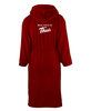 Thuis - Burgundy 'Logo' Badjas met kap