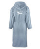 Thuis - Light Blue 'Logo' Badjas met kap