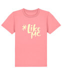 #LikeMe - Pink Joy 'Offwhite logo' T-shirt