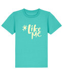 #LikeMe - Pool Blue 'Offwhite logo' T-shirt