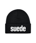 Suede - Beanie White Logo