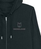 Nerdland - Zwart Zip Hoody "Logo"