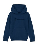Nerdland - Black Heather Blue 'Logo' Kids Hoody