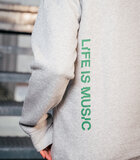 StuBru - Heather Grey 'Life is Music' Hoodie