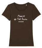 Niels Destadsbader - Dark Brown "Proost op het Leven" Girls shirt