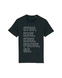 Hoodie - Zwarte "stop.kijk.kies.focus.go." Kinder T-shirt