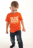 Eat Your Stutje Quickly (Orange kids shirt)_