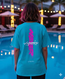 Regi - Aqua Blue 'Never Again' T-shirt