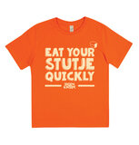 Eat Your Stutje Quickly (Orange kids shirt)_