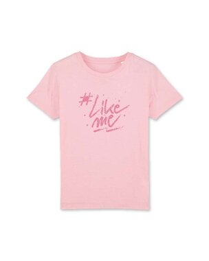 #LikeMe - Cotton Pink 'sparkling logo' T-shirt