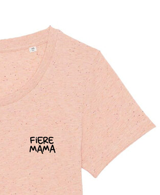 Arnoleon - Heather neppy pink 'Fiere Mama' Girls T-shirt