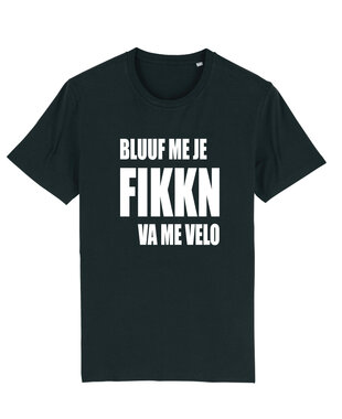 Preuteleute - Black 'Bluuf Me Je Fikkn Va Me Velo' T-shirt