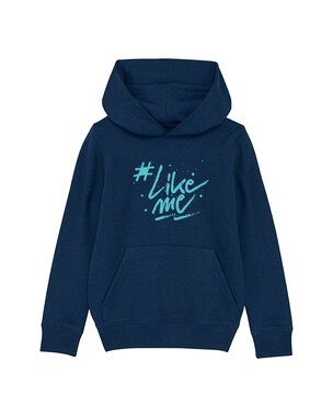 #LikeMe - Black Heather Blue 'logo' hoodie