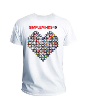 Simple Minds - White 'Heart Tour' T-shirt