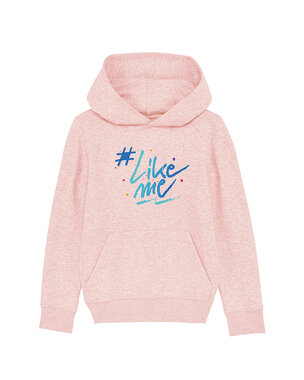 #LikeMe - Cream Heather Pink 'full color logo' hoodie