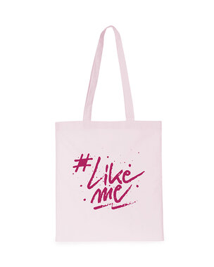 #LikeMe - Pale pink 'logo' cotton bag