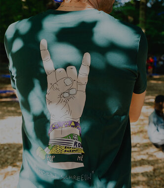 StuBru - Glazed Green 'Hand' T-shirt