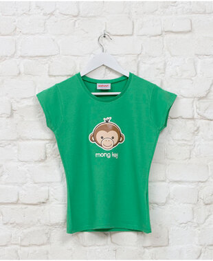 Aaitski! - Green 'Mong Kej' Girls T-shirt