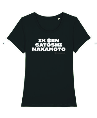Nerdland - Black 'Satoshi Nakamoto' Woman Shirt
