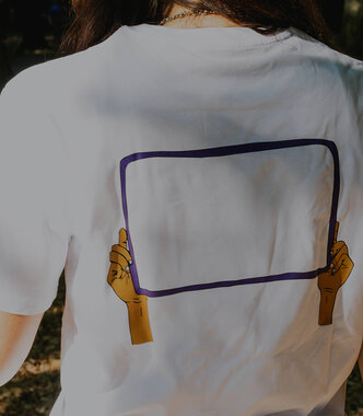 StuBru - White 'Schrijfbord' T-shirt + textielstift