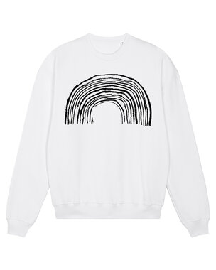 Bert De Geyter - White 'Black Rainbow' Unisex Sweater