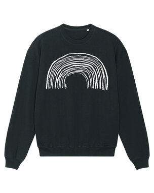 Bert De Geyter - Black 'White Rainbow' Unisex Sweater