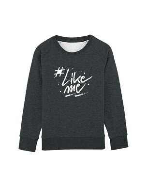#LikeMe - Logo - Dark Heather Grey Kinder Sweater