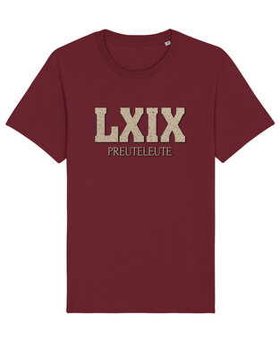 Preuteleute - Burgundy 'LXIX' T-shirt