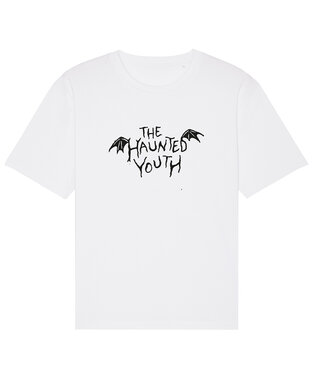 The Haunted Youth - White 'Bat Logo' Unisex T-shirt