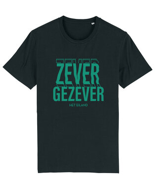 Het Eiland - Black 'Zever Gezever' T-shirt