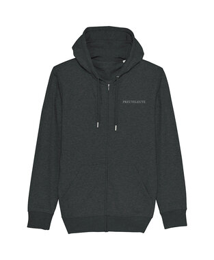Preuteleute - Dark Heather Grey 'Bull' Zipped Hoody