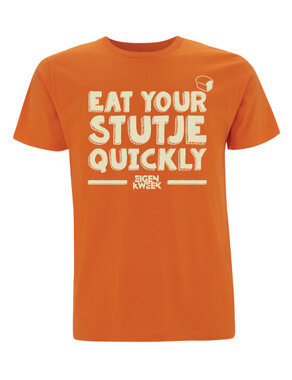 Eigen Kweek - Eat Your Stutje Quickly - Orange (shirt)
