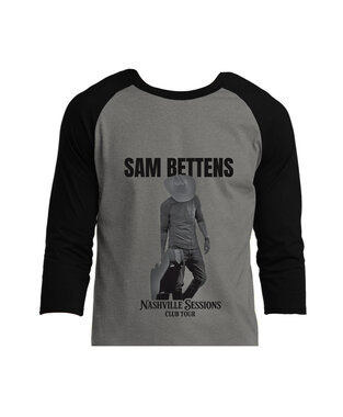 Sam Bettens - Grey/Black 'US Club Tour' 3/4 sleeve T-Shirt