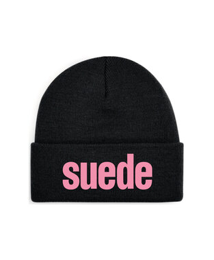 Suede - Beanie Pink Logo