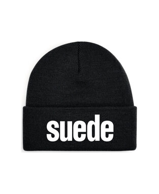 Suede - Beanie White Logo