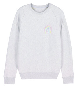 Maurice Lambrecht – Cream Heather Grey "Rainbow" Kids Sweater