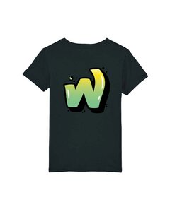 W - Zwarte "W" Kinder T-shirt