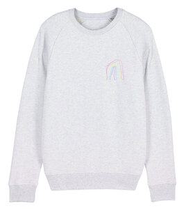 Maurice Lambrecht – Cream Heather Grey "Rainbow" Sweater