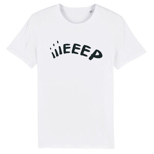 W817 - White "iiieeep" T-shirt