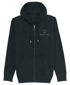 Nerdland - Zwart Zip Hoody "Logo"