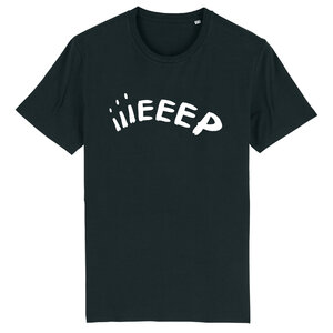 W817 - Black "iiieeep" T-shirt