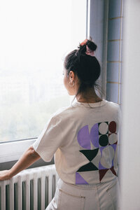 Tik Tak – standaard beige t-shirt ‘patroon’