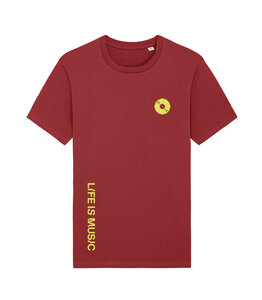 StuBru - Red Earth 'Life is Music' T-shirt