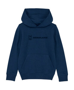 Nerdland - Black Heather Blue 'Logo' Kids Hoody