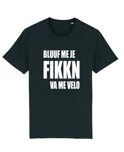 Preuteleute - Black "Bluuf Me Je Fikkn Va Me Velo" T-shirt