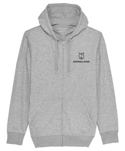 Nerdland - Heather Grey Zip Hoody  "Logo"
