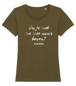 Niels Destadsbader - British Khaki "Ga je mee naar boven?" Girls shirt
