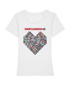 Simple Minds - White 'Heart Tour' Girls T-shirt