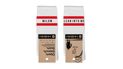 Milow - White "Lean into Me"  Socks
