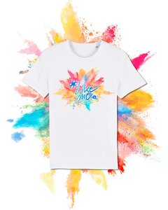 #LikeMe - Logo kleur bom - Wit T-shirt